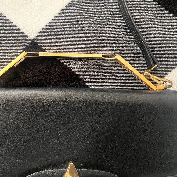 Rare Vintage La Belle Black Leather Purse Made in Canada - Picture 8 of 12